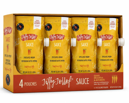 Jiffy Jollof 10oz Pouch - Bundle of 4 - Jiffy Jollof