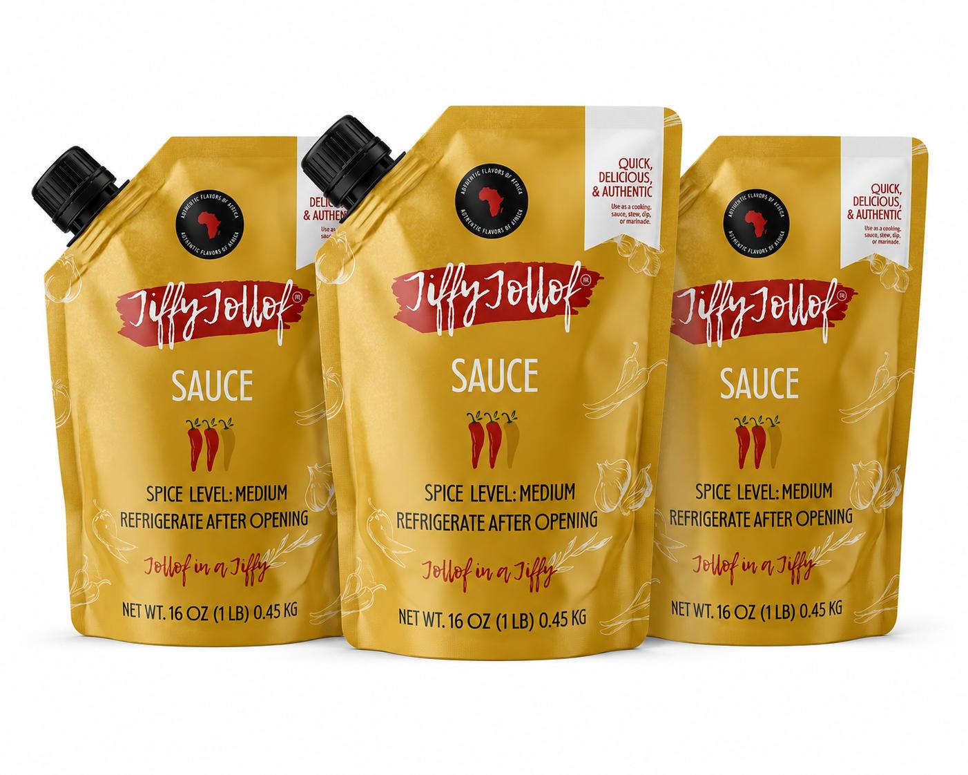 Jiffy Jollof Sauce Pouch Bundle Deal - Jiffy Jollof