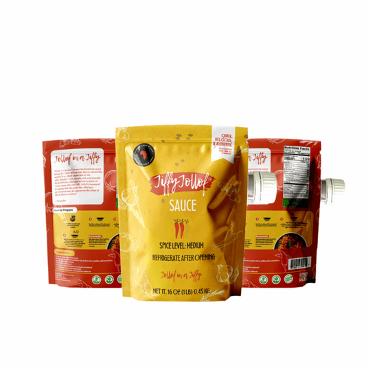 3 sachets of jiffy jollof sauce