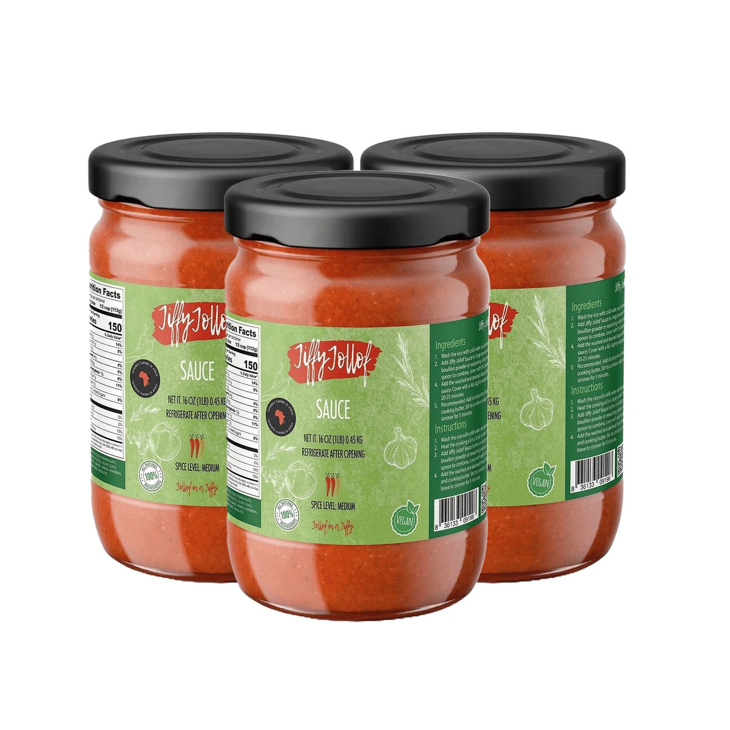 Jiffy Jollof VEGAN Sauce Bundle Deal I - Jiffy Jollof