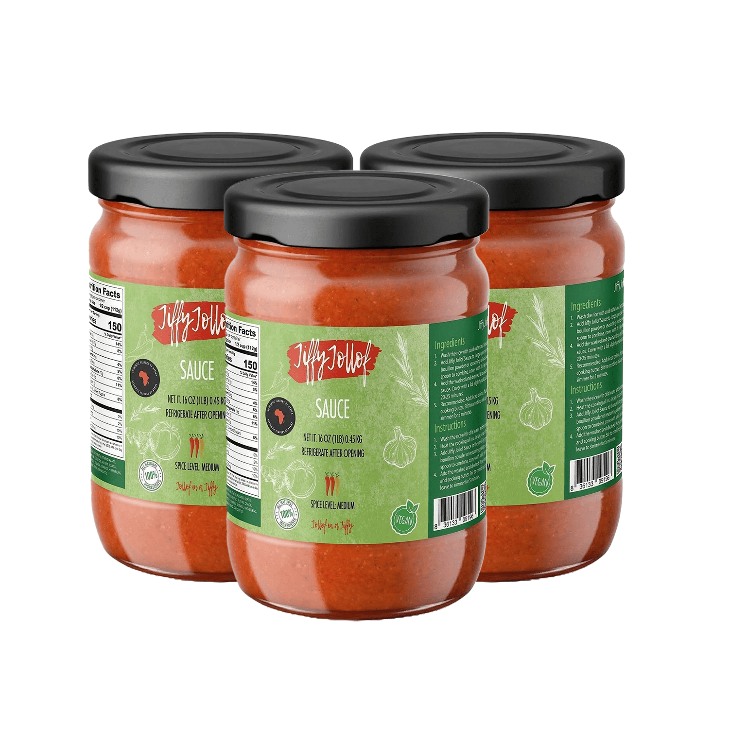 Jiffy Jollof VEGAN Sauce Bundle Deal I - Jiffy Jollof