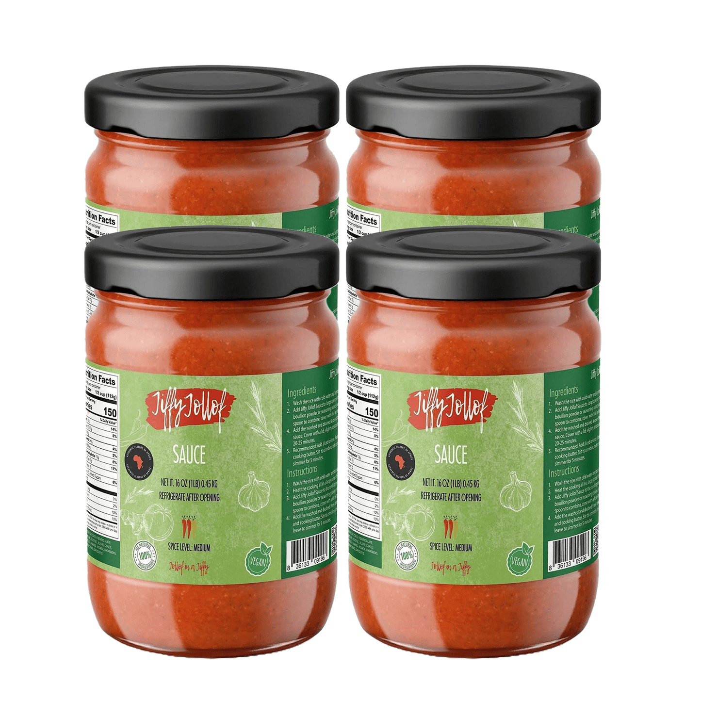 Jiffy Jollof VEGAN Sauce Bundle Deal II - Jiffy Jollof