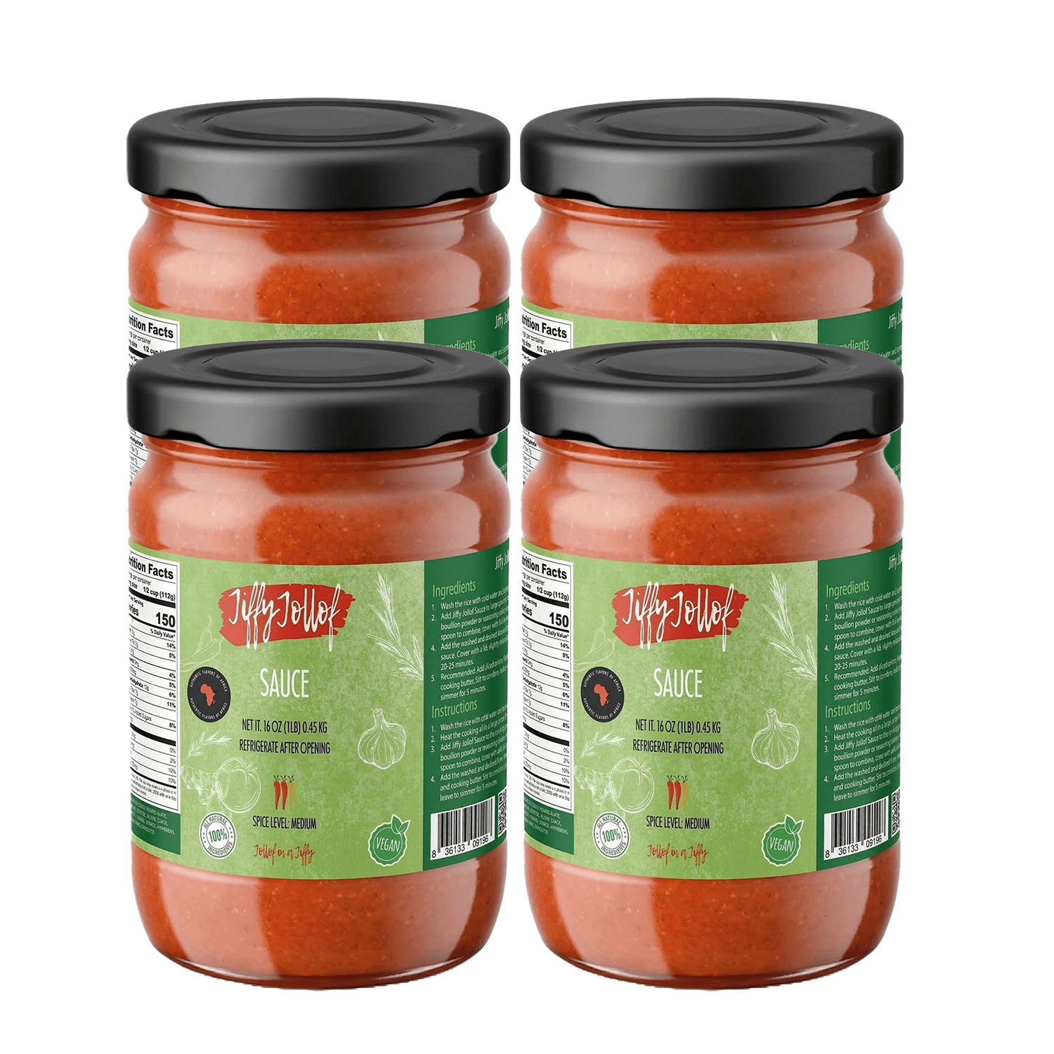 Jiffy Jollof VEGAN Sauce Bundle Deal II - Jiffy Jollof